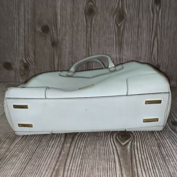 Rebecca Minkoff Mint Green Leather Animal Print Lined  Tote Shoulder Bag - Picture 10 of 12